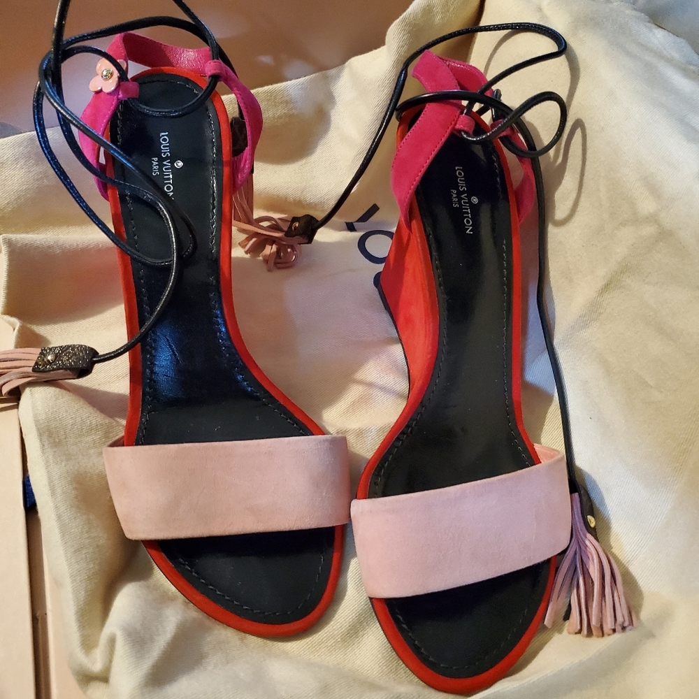 Louis Vuitton  Rita Wedge Sandals with Wedge heel.